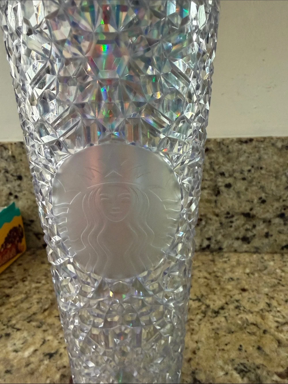 Starbucks Iridescent Lavender Faceted Tumbler with Straw